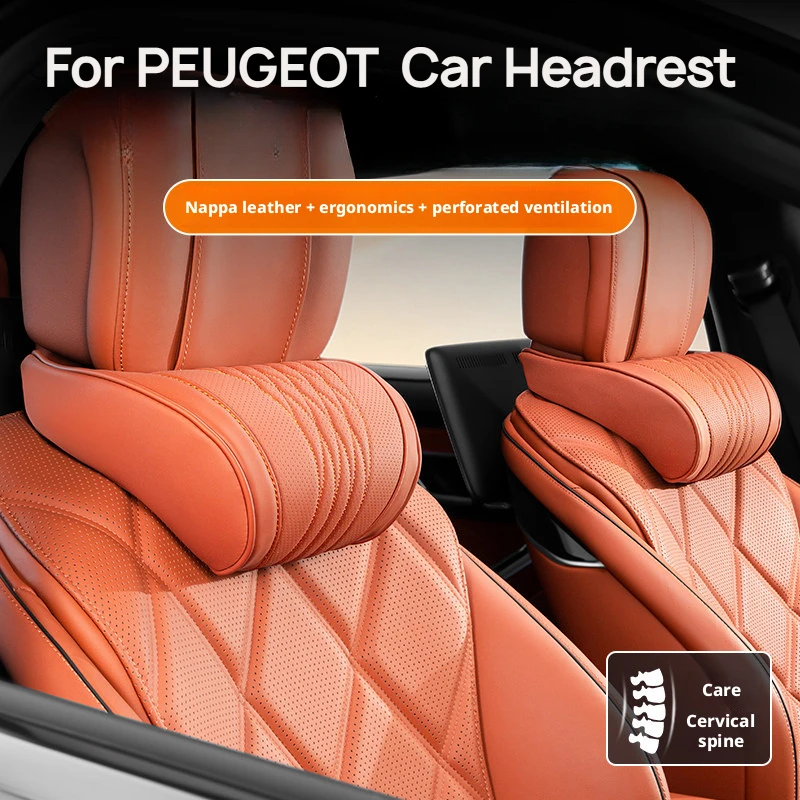 Back Pain Relief Car Headrest Cushion For Peugeot 3008 5008 508 / 508 SW Rifter Traveller Expert Soft Comfortable