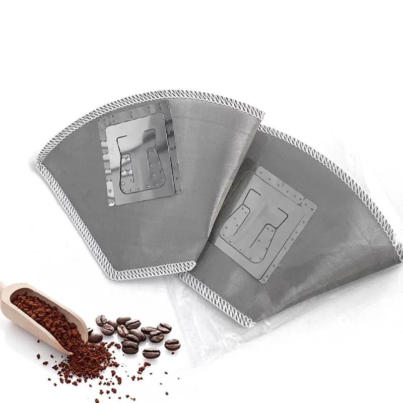 

1PCS 800mesh reusable superfine Stainless steel 304 drip coffee filter screen metal mesh filter bag household coffee drip bag