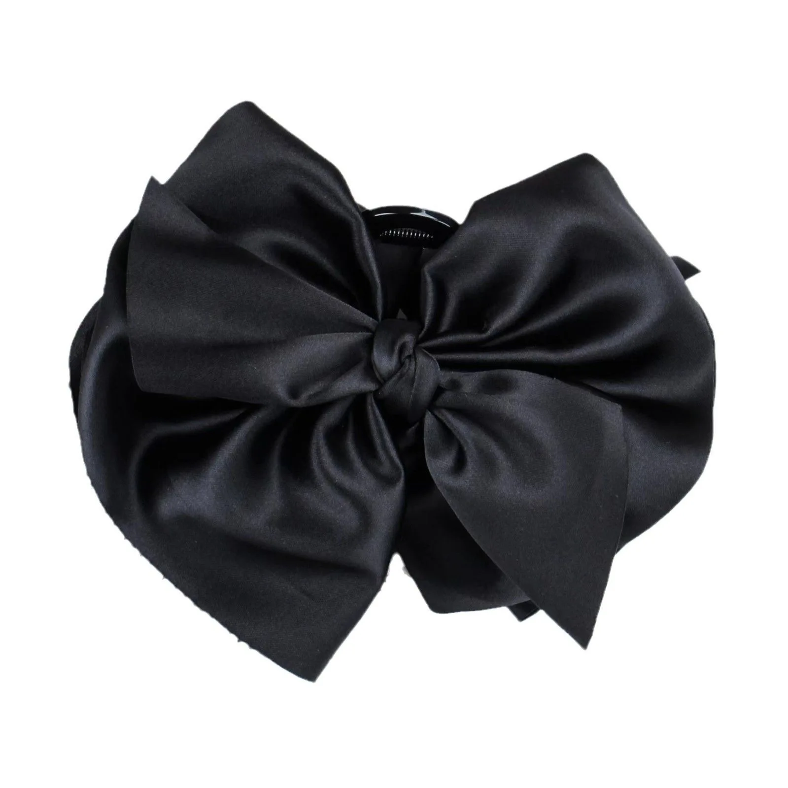 Large Bow Hair Claw Clip New Trendy Solid Color Black Hair Shark Grab Clip Hair Style Tools Hair Accessories for Women Girl