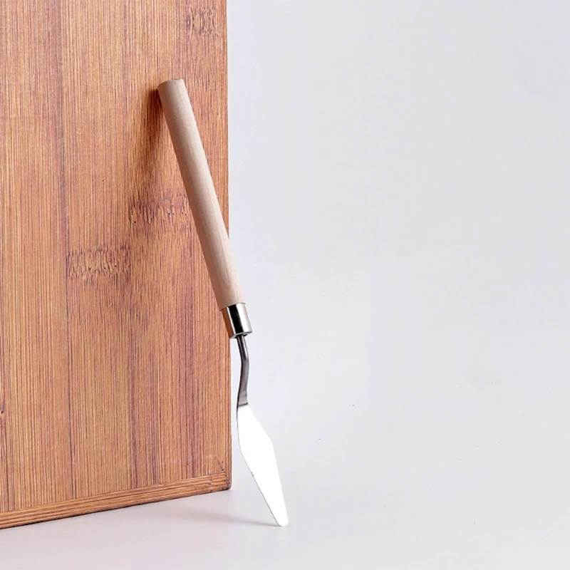 Oil Painting Knife Handle Color Mixing Spatula Knife Wall Painting Scraper for Oil Canvas Painting