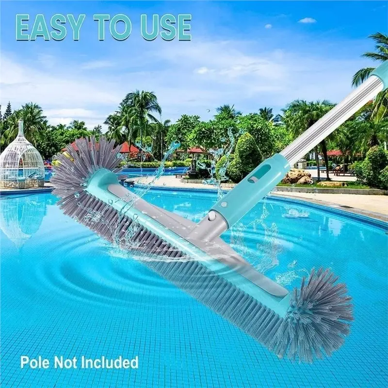 FSTE-Pool Cleaning Supplies, 18-Inch Pool Brush For HEAD, Reinforced Pool Brush, Pool Wall Brush, Moss Removal Brush
