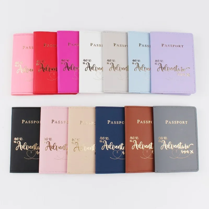 Women Men PU Leather Wallet Travel Passport Purse Card Travel Accessories Hand Carry Passport Business Cards Holder Wallet Bags