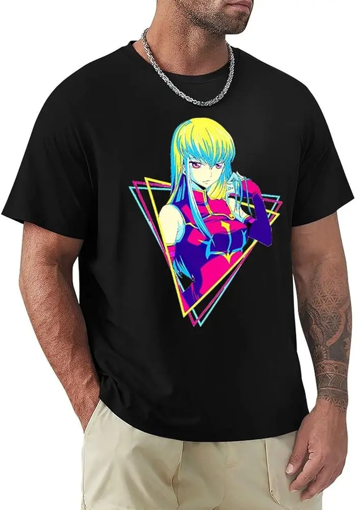 

Code Anime Geass Shirt Men's Ventilation Comfortable Crew Neck Tee Top Youth Trend Versatile