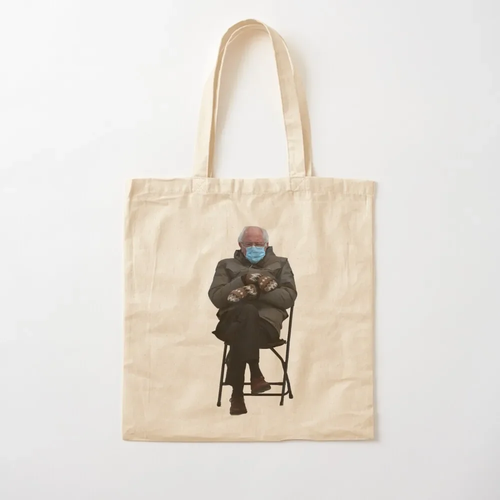 

bernie sanders sitting in chair Tote Bag large size bags cute tote personalized woman