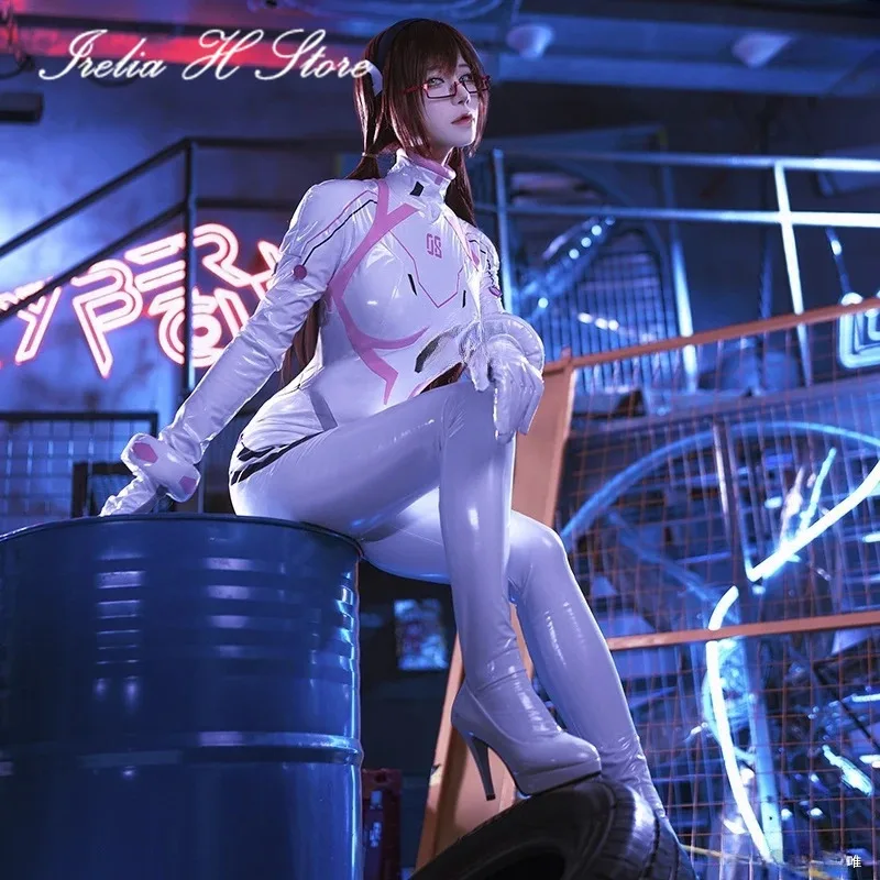 

Cyin stock Irelia H Store Anime Mari Makinami Illustrious Cosplay Costume Makinami Sexy jumpsuit Halloween Costume Female