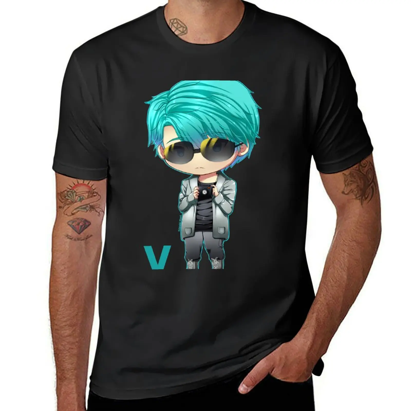 Mystic Messenger: V T-Shirt animal prinfor boys sweat workout shirts for men