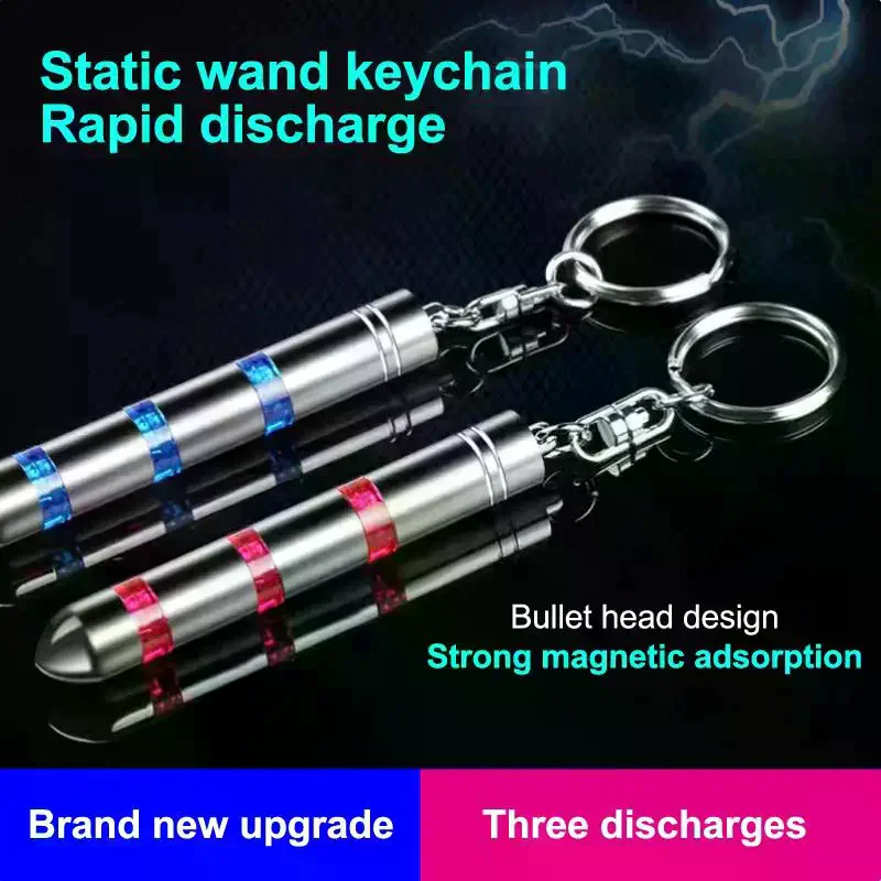 

Portable Car Anti-static Keychain Static Rod Electrostatic Discharger Antistatic Rod Keyring Car Supplies Car Accessories
