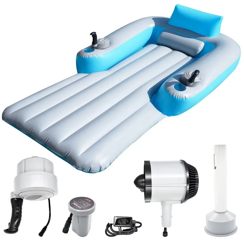 Electric Inflatable Pool Lounger Rechargeable Floating Chair with Cup Holder Headrest for Adults Lakeside Fast Delivery