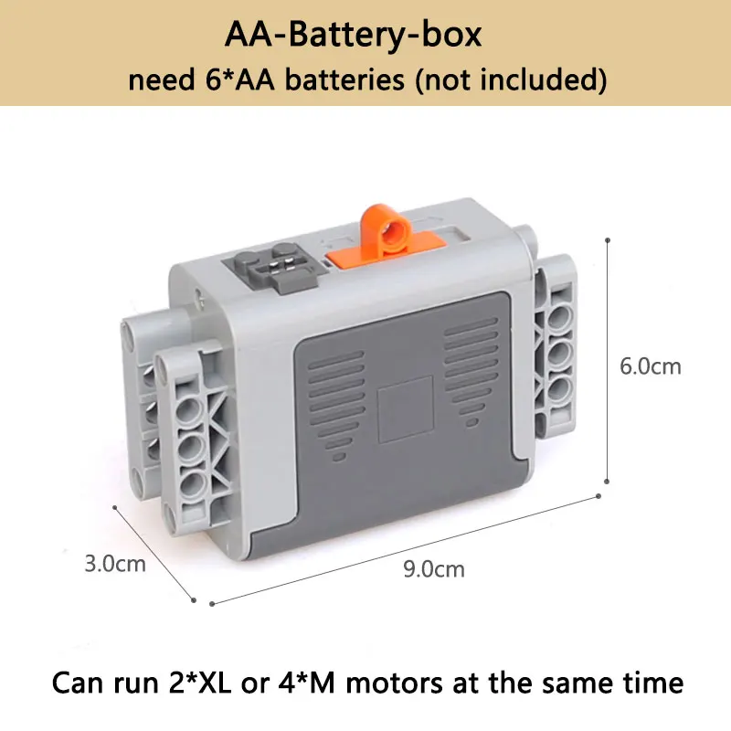 Building Block Motor AA Battery Box Electrical Machinery Toy Power Support  PF Model Sets  Compatible with Lego High-tech Parts