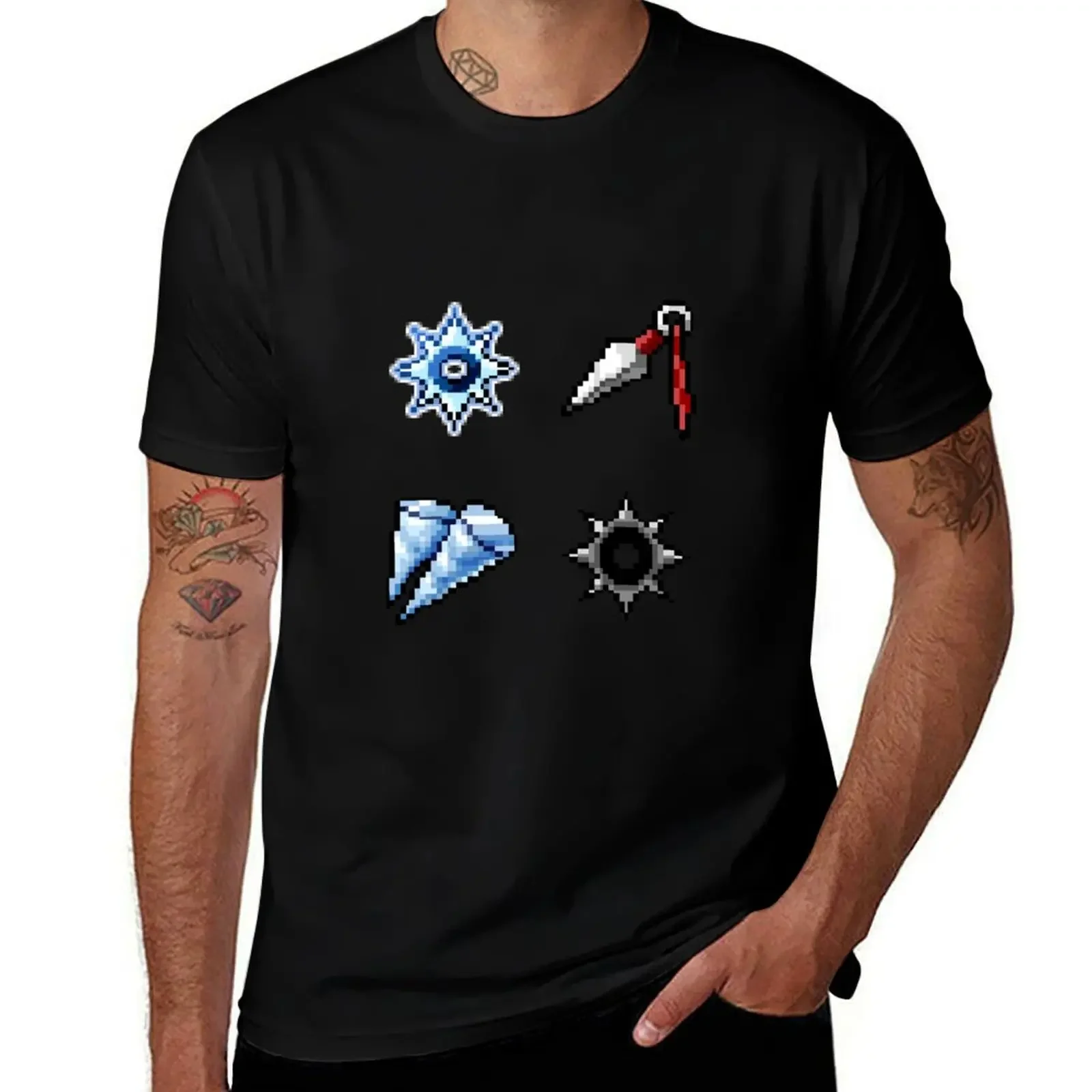 MapleStory Classic Throwing Stars T-Shirt korean fashion blacks plus sizes mens white t shirts