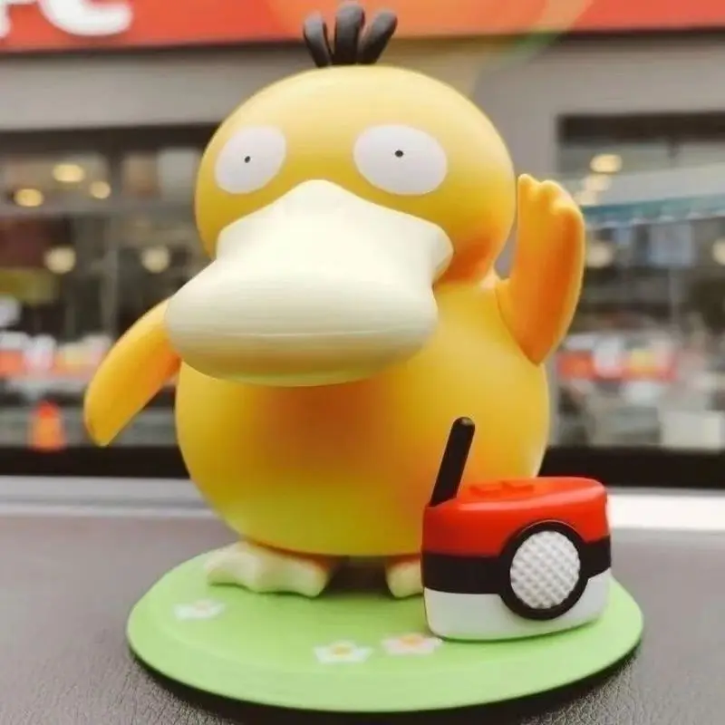 Pokemon Psyduck Dancing Swing Sounding Model Doll Anime Action Figure Diy Portable Luggage Music Box Toys For Children Gift