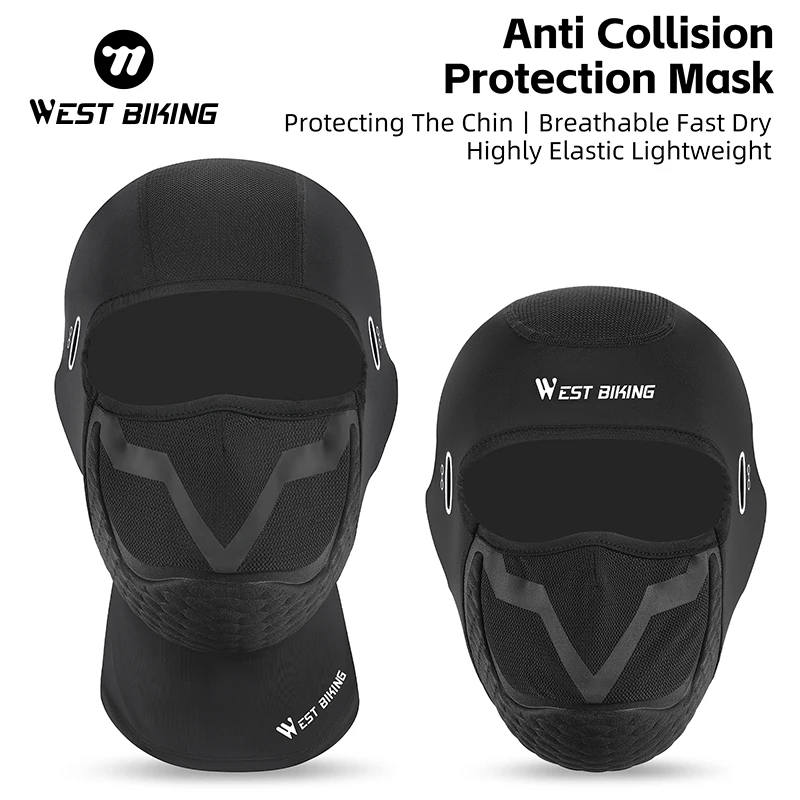 WEST BIKING Frühling Sommer MTB Radfahren Caps Kinn Sicherheit Pad Atmungsaktive Sturmhaube Maske UV Schutz Feuchtigkeit Wicking Gesichts Abdeckung