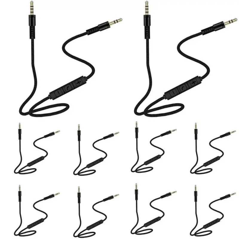 Speaker Line  Audio Cable 3.5mm to Jack 3.5mm Speaker Line Aux Cable Male to Male with Mic to volume control for Headphone Car s