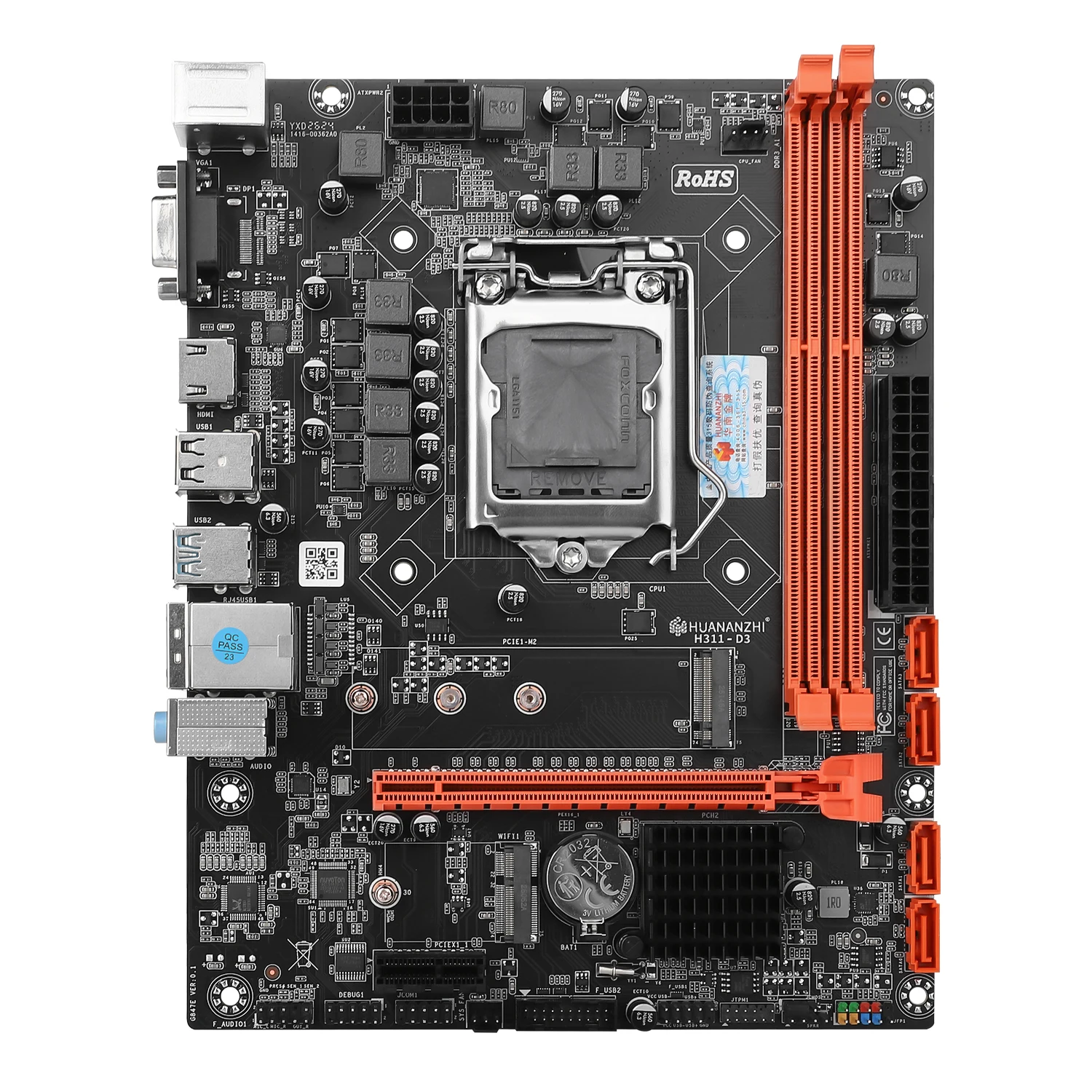 HUANANZHI H311-D3 LGA1151 DDR3 Motherboard M.2 NVMe Micro ATX for Intel Core Pentium Celeron 6th 7th 8th 9th Gen CPU Chioce