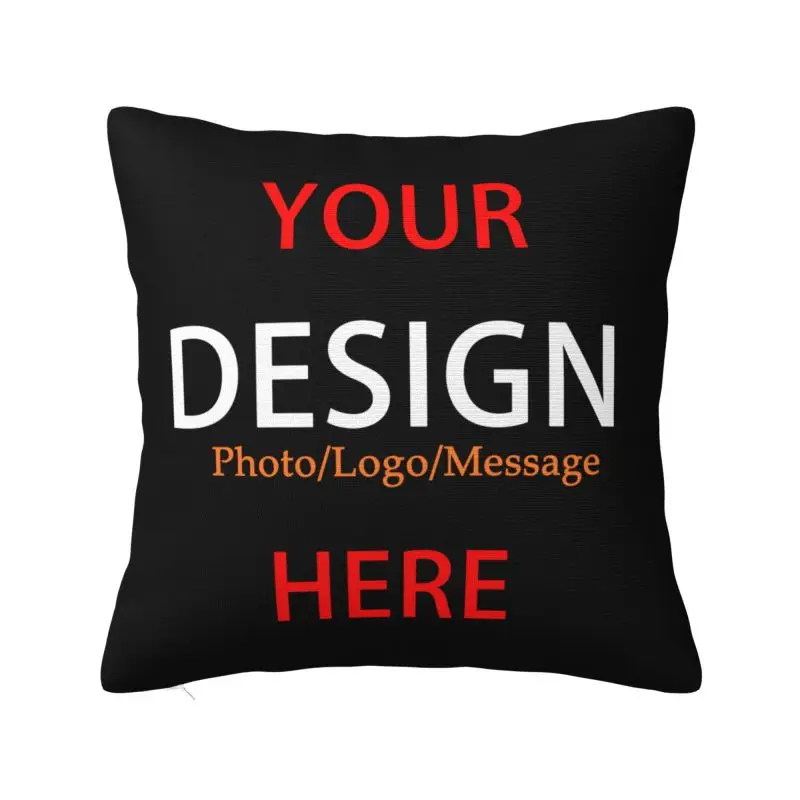 Custom DIY Design Cushion Cover Decoration 3D Print Custom Your Photo Logo Message Throw Pillow for Living Room Double-sided