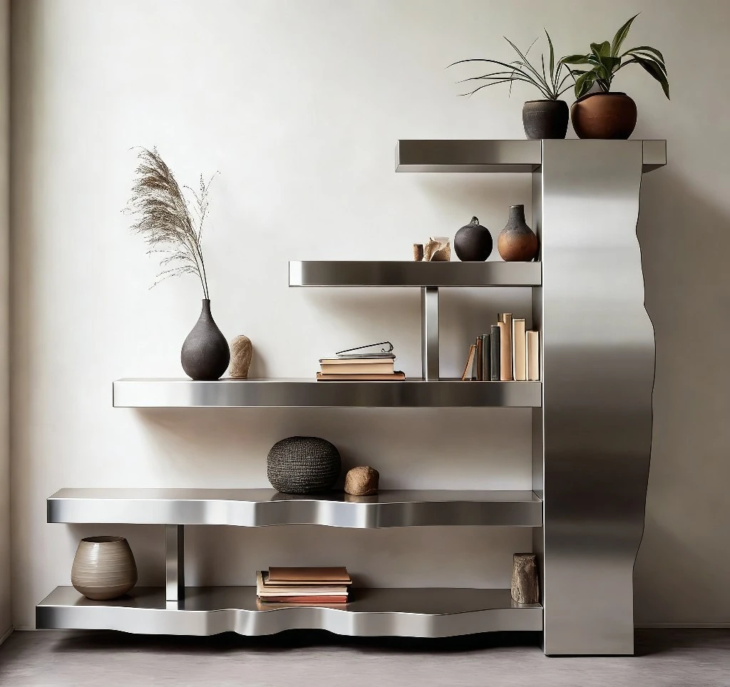 Stainless steel modern living room ornament creative villa home decoration green plants