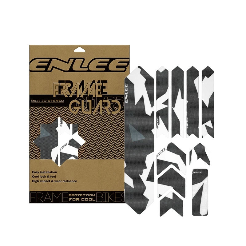Enlee 3D Fahrrad Aufkleber MTB PVC Anti-Scratch Wasserdicht Keine Vergilbung Schutz Film Fahrrad Rahmen Schutz Zubehör TM01 – Detail 2