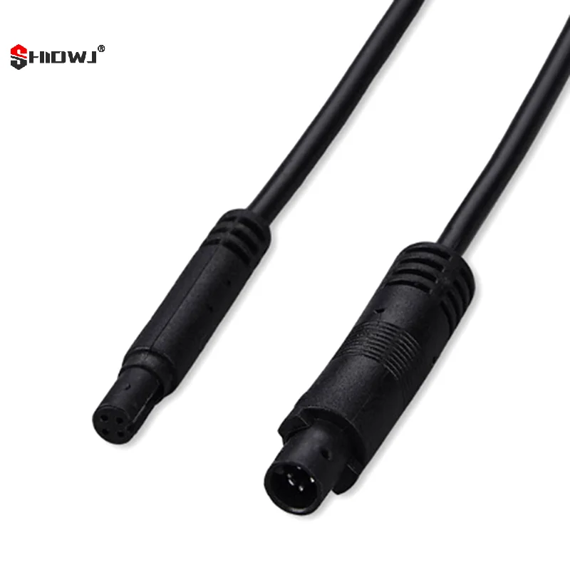 Reversing Camera Extension Cord 4 Core Car Rear View Image Recorder 4P Male To Female Parking Camera Connector Cable Wire