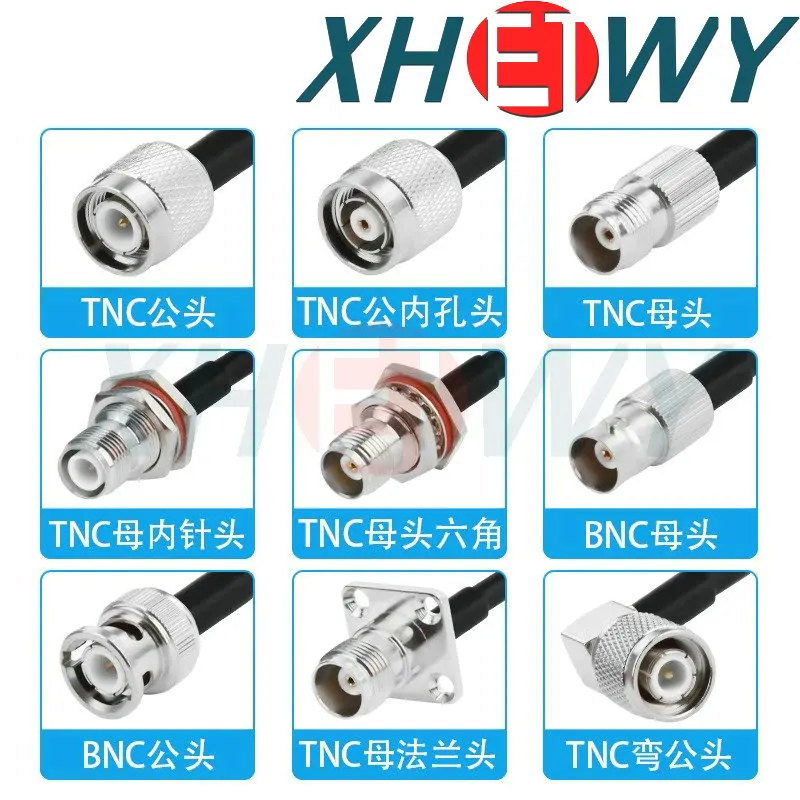 

TNC to BNC Male Female Head Conversion Extension Cable TNC Flange Head RG142 Silver Plated Double Shielded RF Connection Cable