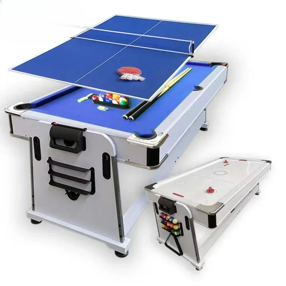 Wholesale price indoor rotating multifunctional table tennis game table, 7 feet table