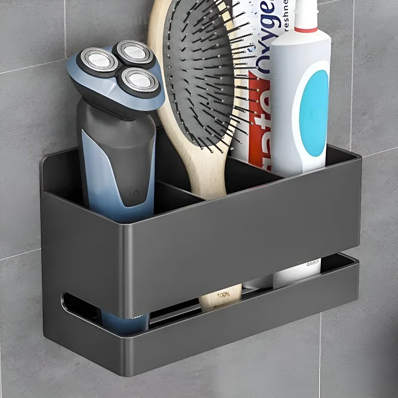 Non Perforated Bathroom Toothbrush Comb Wall Mounted Storage Rack Bathroom Washbasin Shaver Drain Breathable Storage Tube