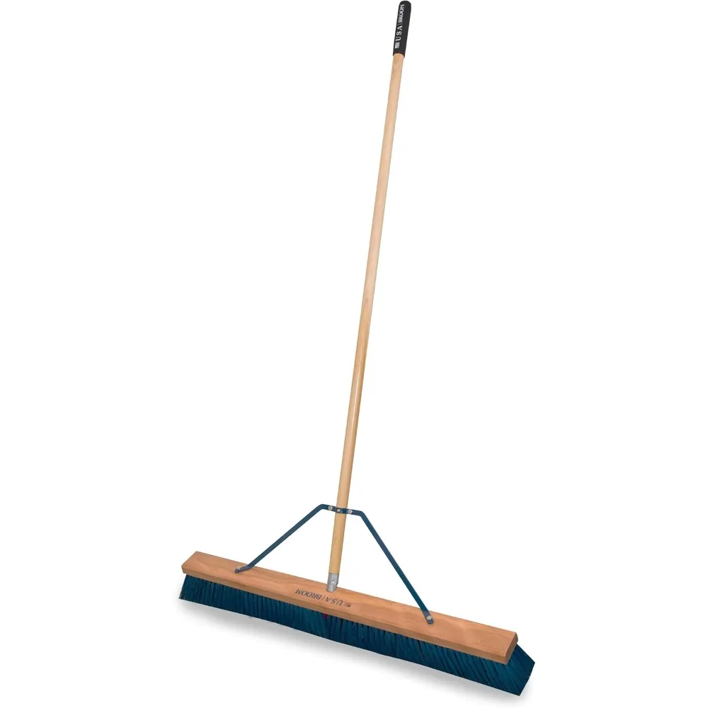 

36" Heavy Duty Outdoor Push Broom with 60" Handle. Ideal for Ashpalt, Concrete & Heavy Debris.