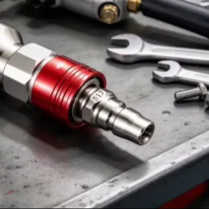 Stainless Steel Spray Nozzle with Quick Connect Feature - Uniform Coating Application - 9.4 x 2.3 cm Dimensions