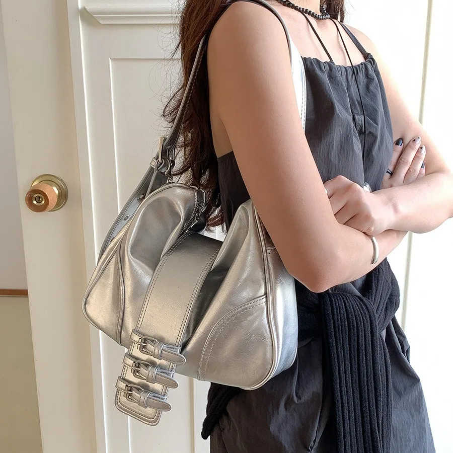 

Women's Handbag High-end Personalized Design Spicy Girl Armpit PU Shoulder Bag Niche Versatile Casual Tote Small Square Bags