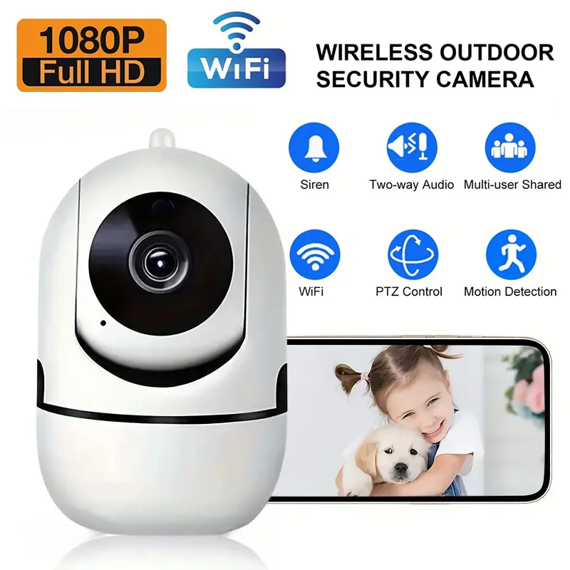 

IP-камера SQCOM Plus для умного дома 1080P HD камера безопасности с автоматическим отслеживанием сети беспроводное наблюдение ночного видения Wi-Fi камера