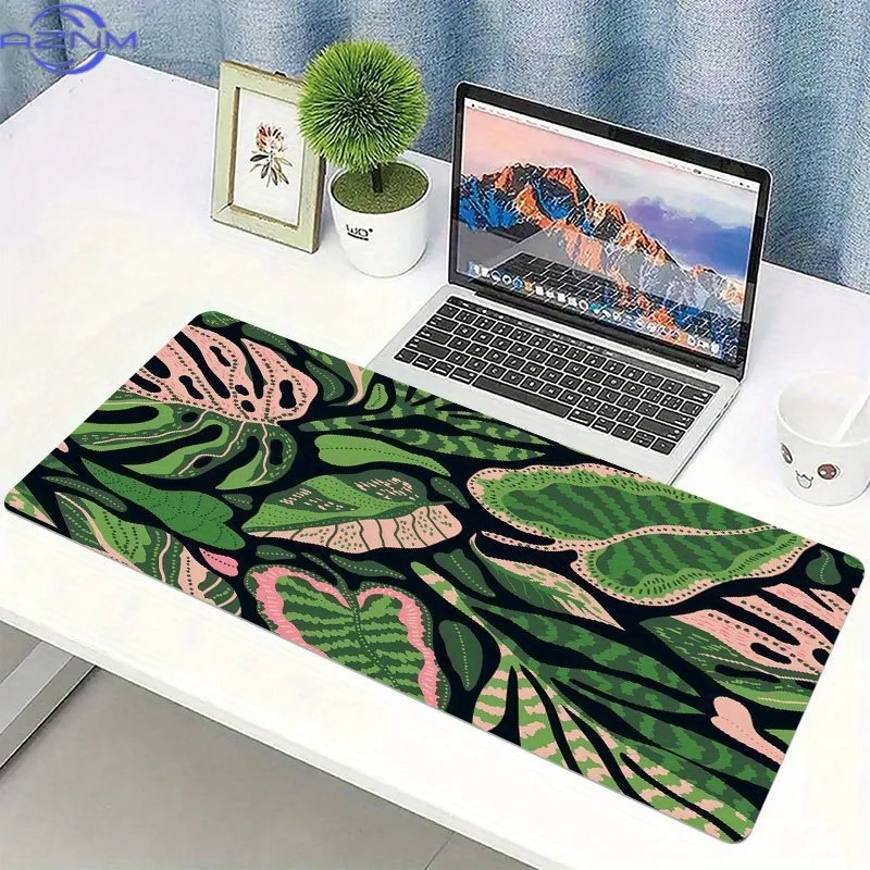 1pc a Botanical Design Mouse Pad Measuring  cm, Featuring a Non-Slip Extended Surface, an Aesthetic Leaf Pattern, Ideal for Offi