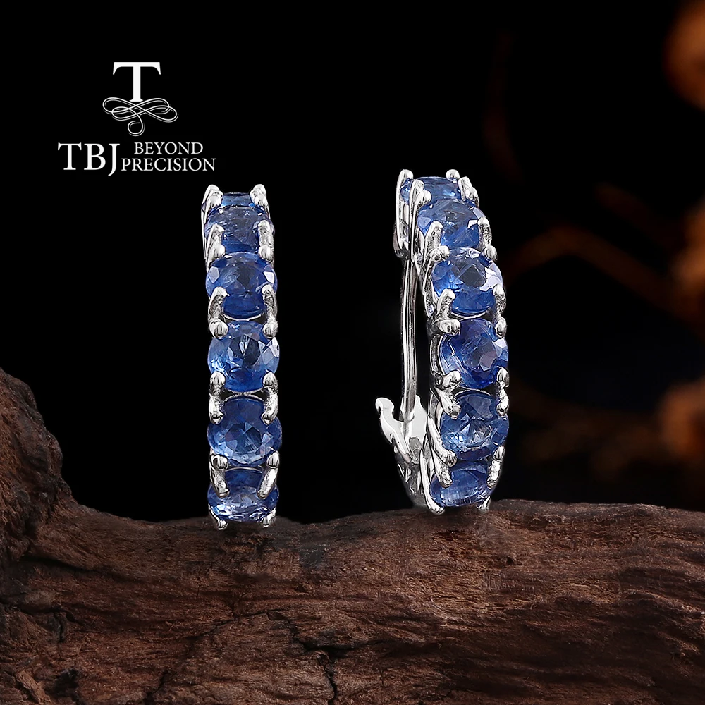 2026, Exquisite 925 sterling silver Earrings natural kyanite blue Gemstones Light luxury fine jewelry for women's banquet gifts
