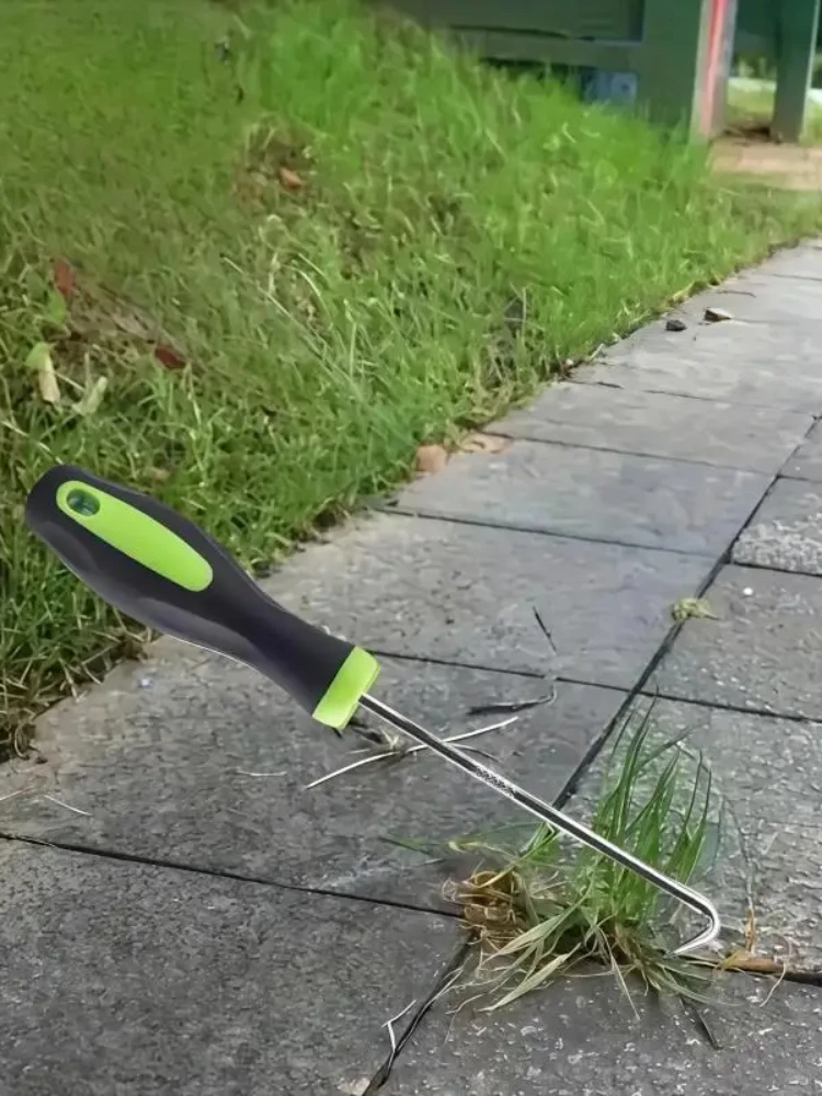 AliExpress NONE Heavy-Duty Weed Puller Tool - Ergonomic Root Remover for Lawn, Patio Gravel, Effortless Manual Weeding Tool with Non-Slip Grip