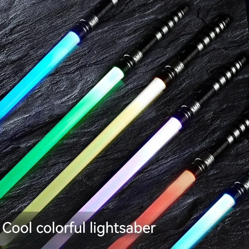 toys for kids:75cm alloy laser sword,7-color 2-in-1 light stick rgb lightsaber,neopixel lightsaber stress relief toy gift set