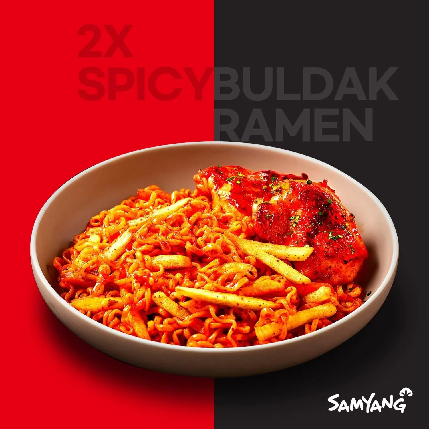 Samyang, Mie Kalkun Pedas Ganda (Ember), Pak 6, 105g per ember