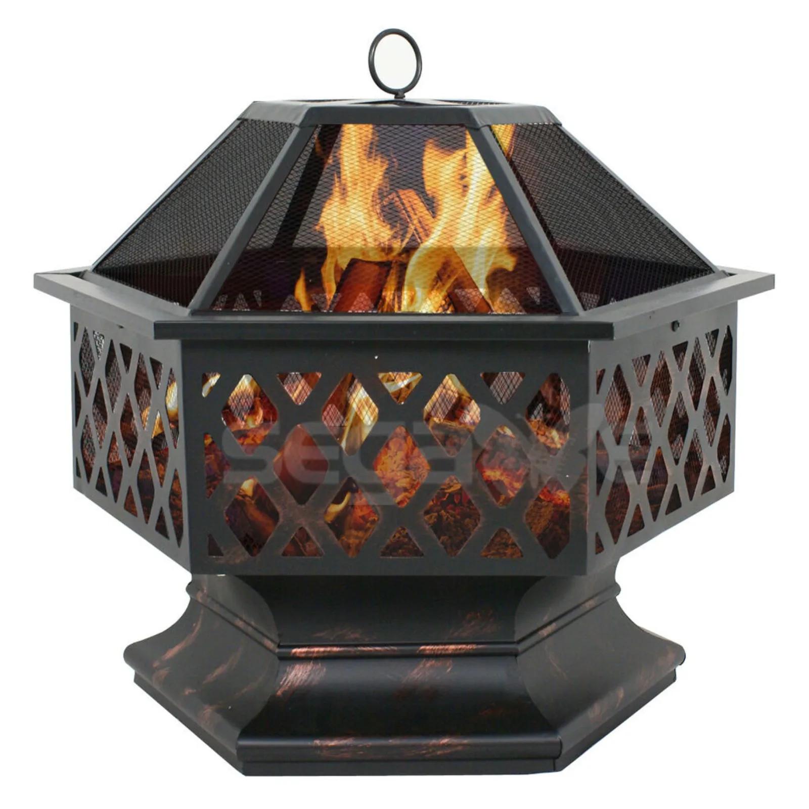 

US Fire Pit Heater Backyard Wood Burning Patio Deck Stove Fireplace Table Outdoor