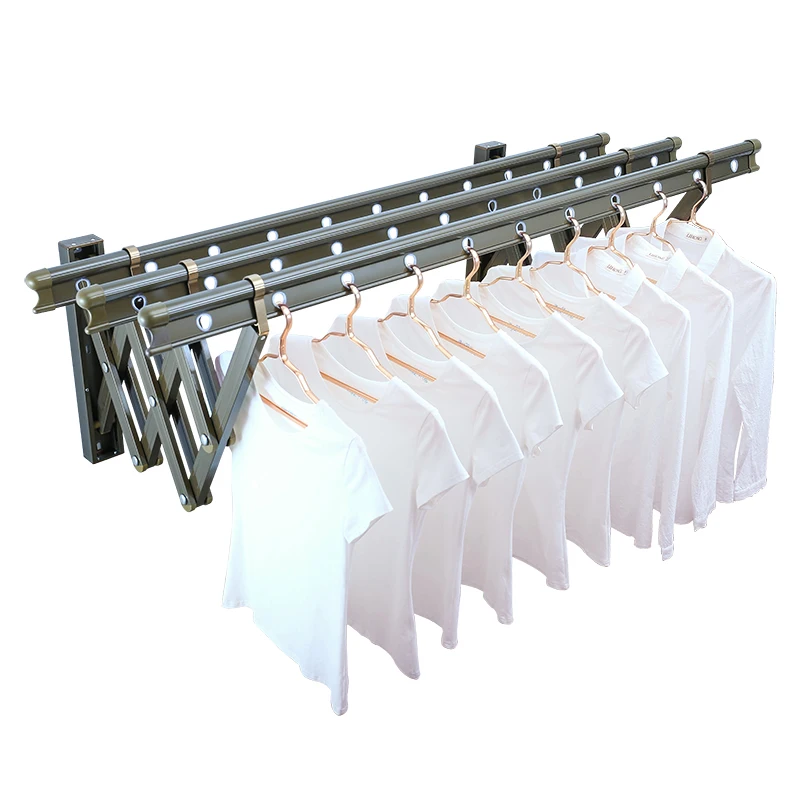 outdoor clothes drying racks and gadgets aluminium clothes drying rack wall-mounted clothes hanger foldable