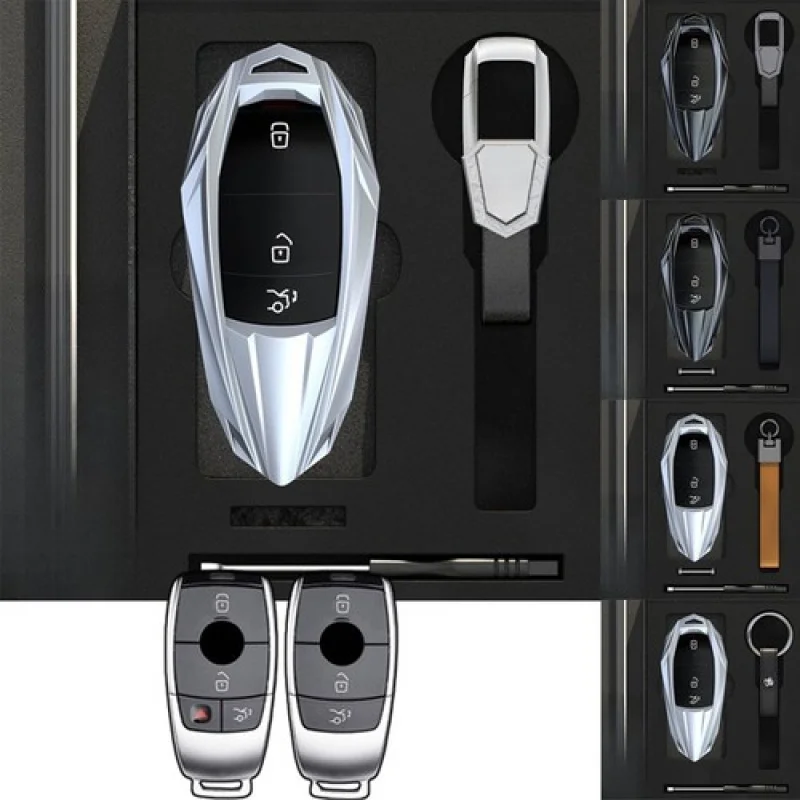 A + سبائك الزنك بولي يوريثان سيليكون مفتاح السيارة فوب غطاء لبنز GLC A B GLB AMG C E S G #1