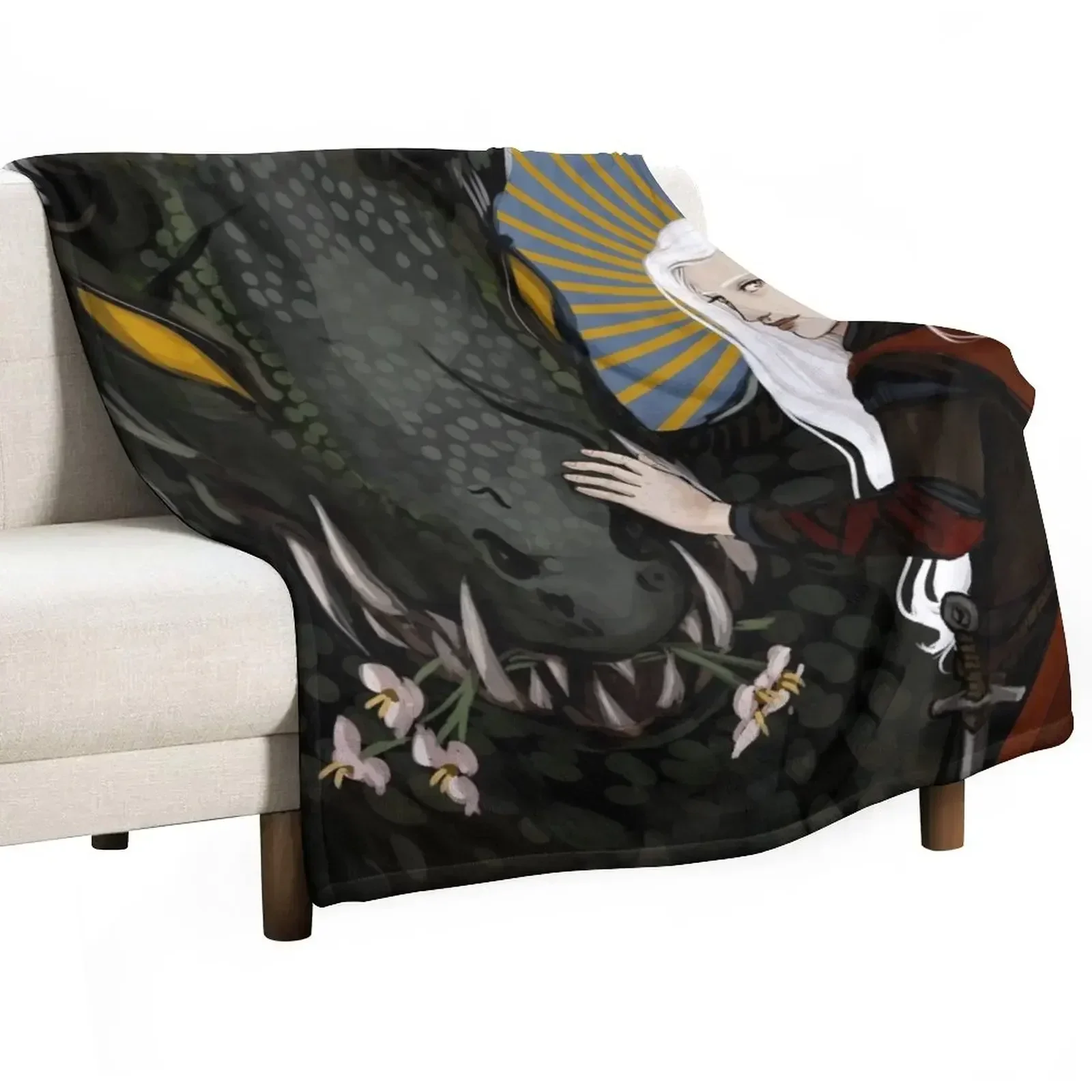 Manon Blackbeak, Crochan Queen, and Abraxos Throw Blanket funny gift For Decorative Sofa Plaid Soft Plaid Blankets