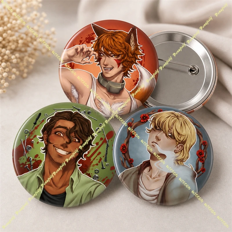 Horror Visual Novel Strade Law rence BTD Themed Round Button Pins Character Fan Collectible Badge Backpack Clothing Decor Gift