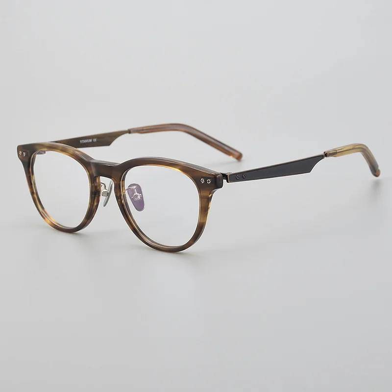 

Японские очки из титана и ацетата, ретро дизайнерские овальные оправы, очки для рецепта, роскошные оптические оправы для мужчин и женщин