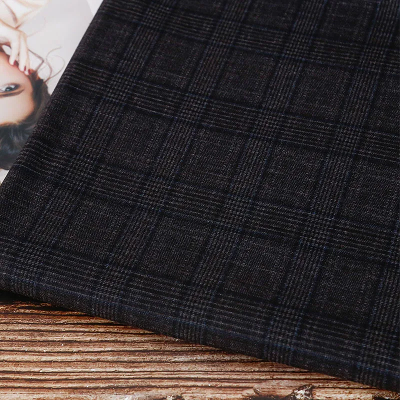 

Plaid Suiting Fabric, Premium TR Blend Yarn-Dyed Check Cloth For Men's Business Suit, Jacket, Pants, Skirt Sewing Material