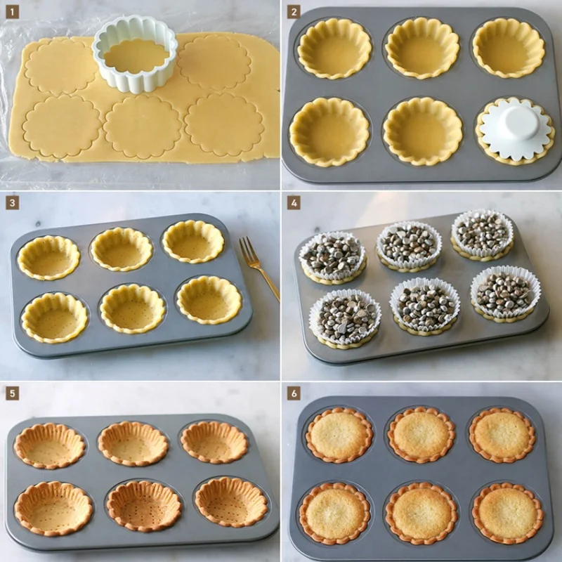 Carbon Steel Flower Lace Bakeware Mold Mini Cupcake Fruit Egg Tart DIY Mould Pastry molds Non-stick Kitchen Pastry Baking Tool