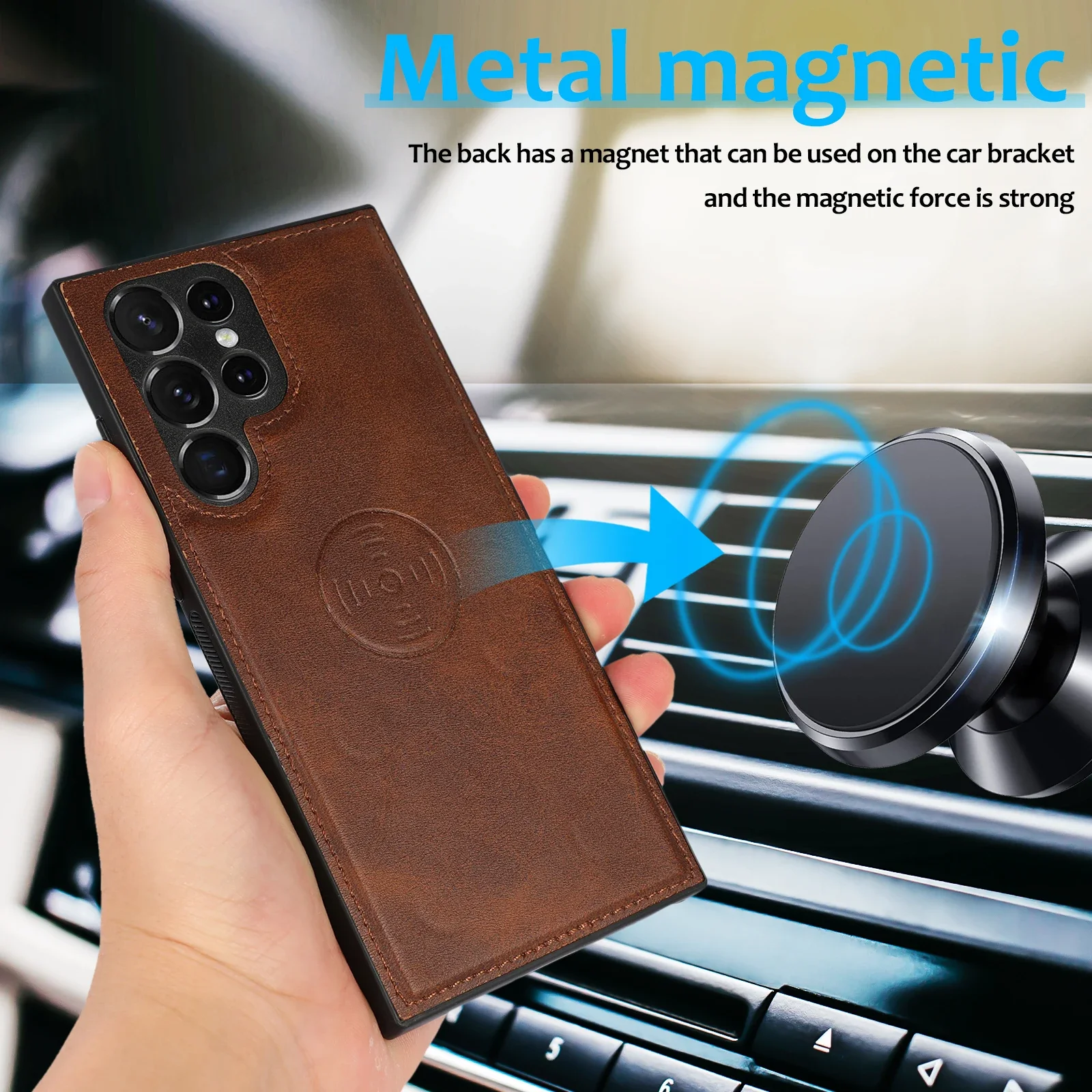 2 في 1 محفظة جلدية قابلة للفصل فتحة للبطاقات حافظة مغناطيسية لهاتف سامسونج جالاكسي S25 Ultra S25FE S23 S24 A16 A52 A15 A55