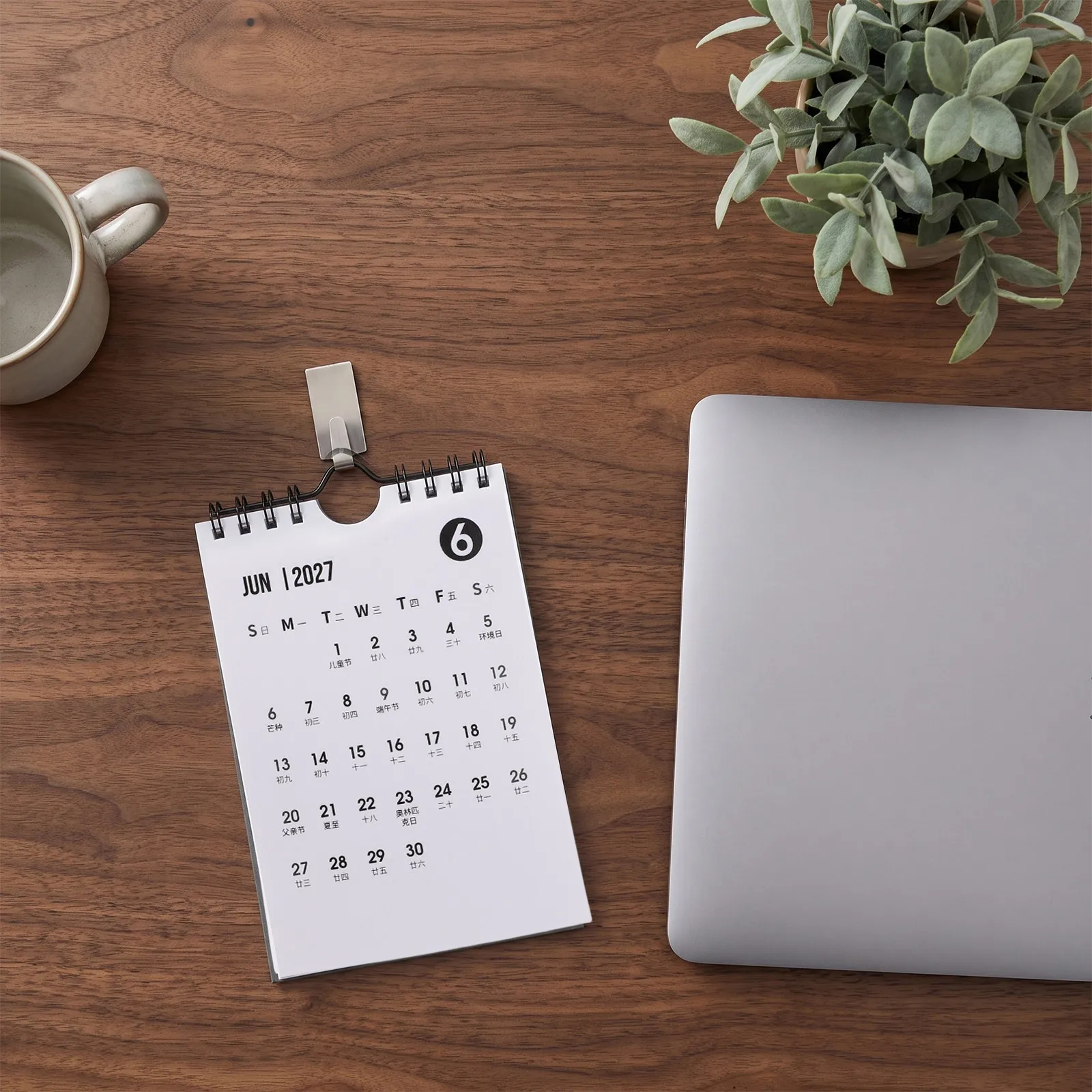 Tiny Mini Calendar 2025 Wall Mounted Desk Hanging Planner Compact Daily Organizer for Dorm Room Office Study Space Decor