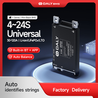 DALYBMS LiFePo4 4S 12V 8S 24S 16S 48V BT Passive Balance 30A 40A 80A 100A 120A BMS for Scooter Electric Vehicle Power Bank