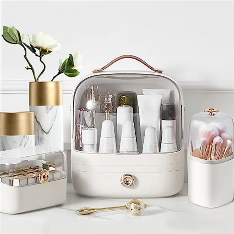 

ABHI-Skincare Organizers For Vanity, Make Up Organizers And Storage With Brush Holder