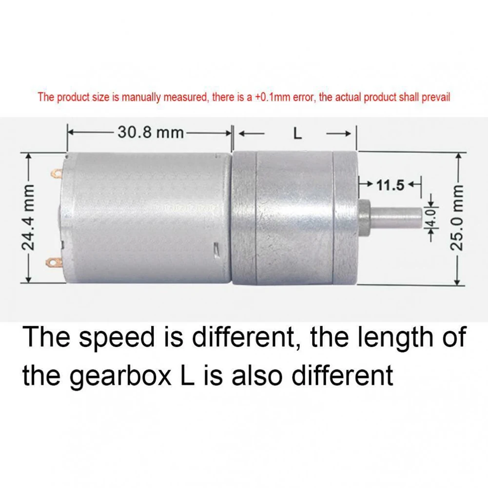 12V DC Motor 12V Geared Motor Reverse Rotation Positive And Negative Electrodes Rated Torque Clockwise Or Counterclockwise