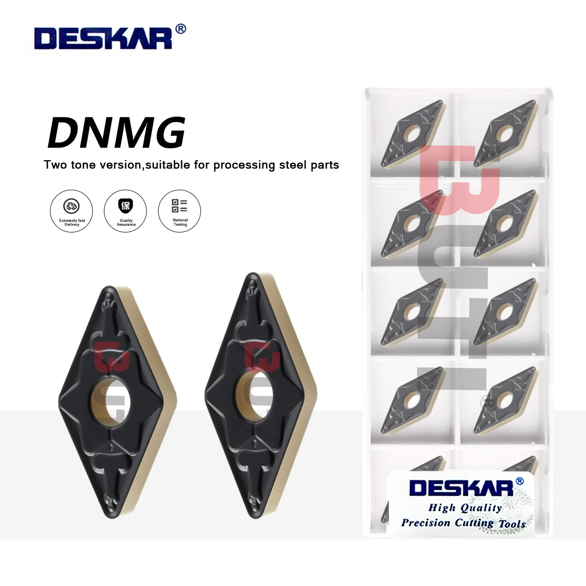

DESKAR 100% Original CNC Turning Blades DNMG150404/150408-TM DNMG150608-PM LF9218 Outer Circular Knife Inner Hole Rhombus Blades
