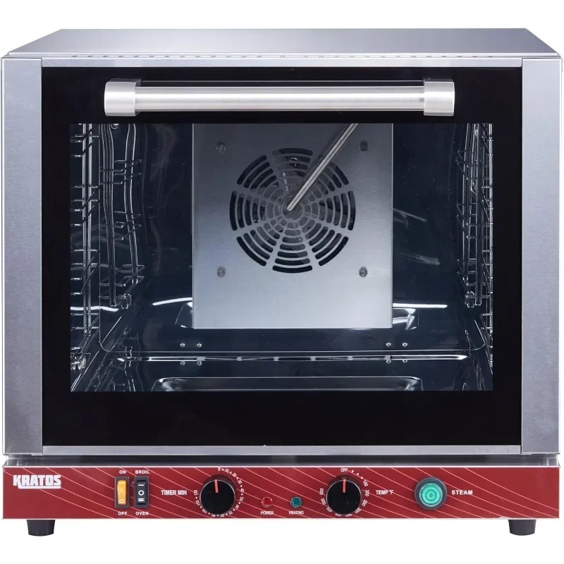 Horno comercial Kratos, horno de convección eléctrico para encimera de tamaño medio, capacidad para cuatro sartenes de hoja de tamaño medio, 120 V (29 M-002)