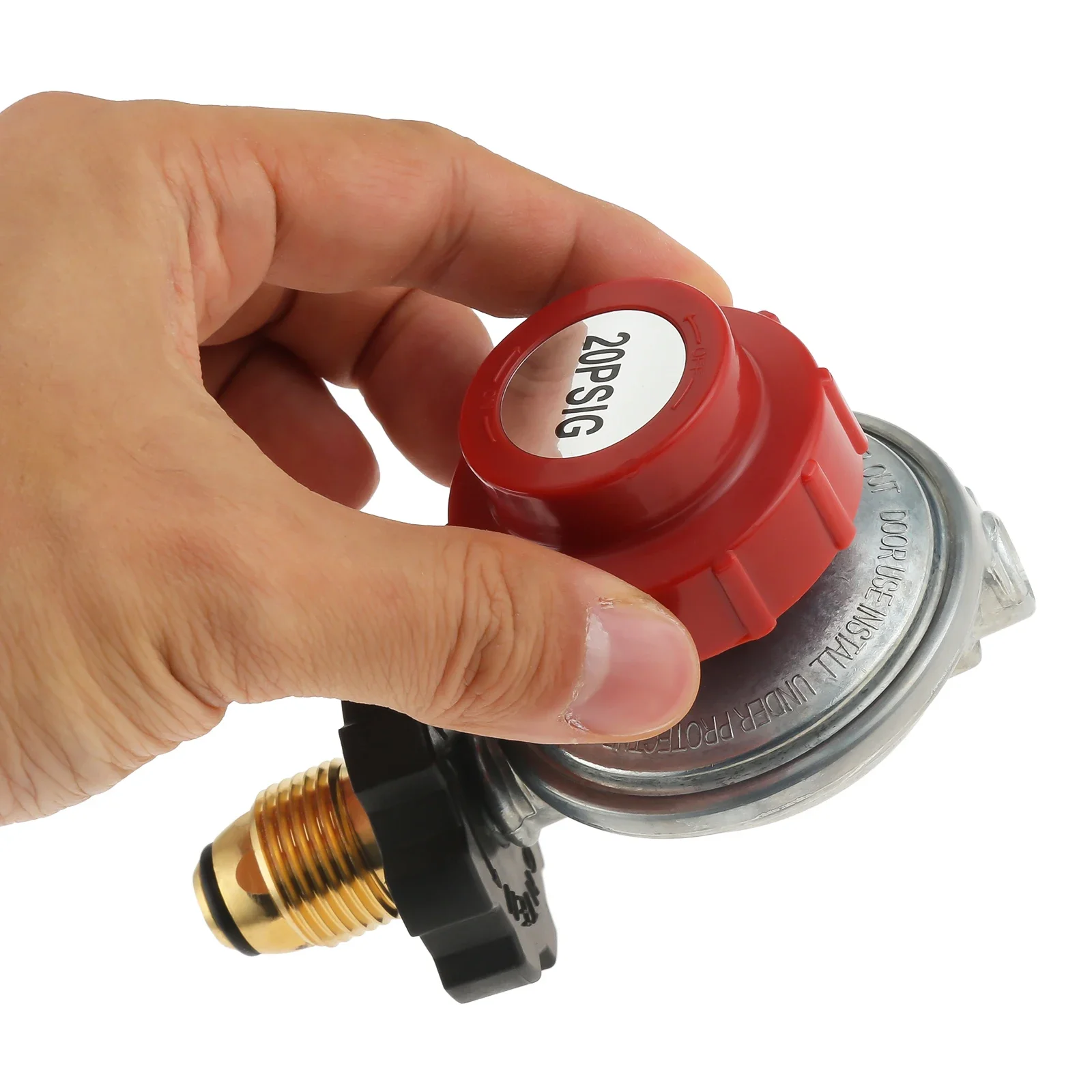 0-20PSI POL High Pressure Adjustable Propane Regulator Valve Kit LP Tank 5/16\